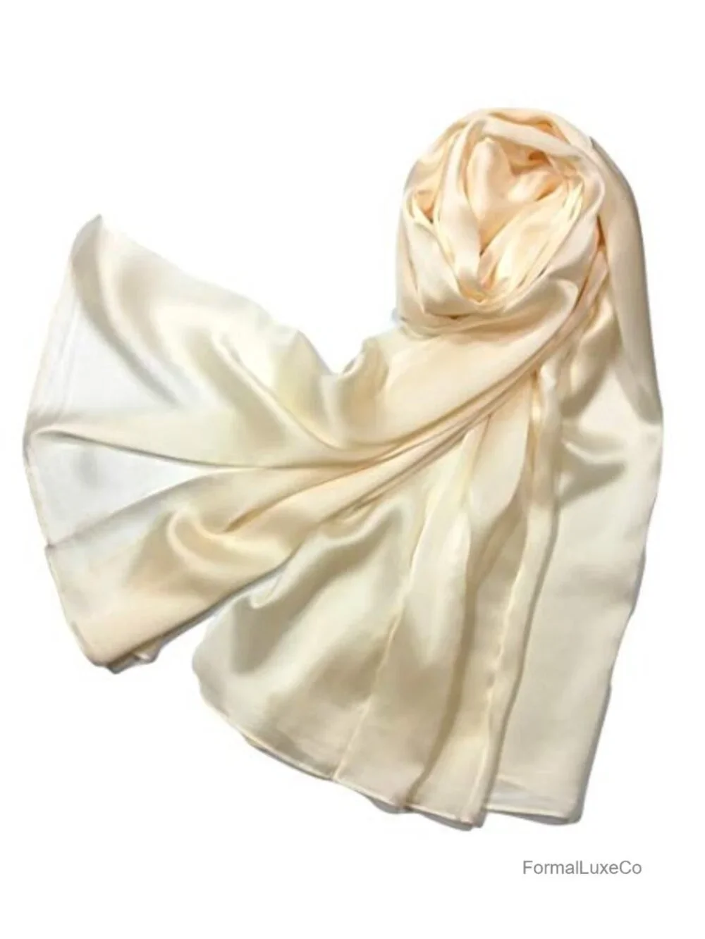 Silk Feel Long Satin Patterned & Solid Fashion Scarf